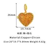 Colgante Abrible de Cobre Chapado en Oro de 14K con Incrustación de Circonita, Accesorio de Collar DIY de Mariposa Corazón, Materiales de Joyería Hechos a Mano de Lujo Ligero