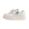 Zapatos Blancos Infantiles para Niñas 2025 Otoño Nuevos Zapatos de Pan Lindos de Nicho Versátiles Deportivos Casuales para Niños Medianos y Grandes