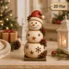 Artesanato de Natal transfronteiriço: Decorações de mesa estilo country americano do Papai Noel e boneco de neve, vitrines festivas
