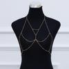 Collar de cadena con colgante de diamante brillante y borlas para el pecho, estilo casual, sexy, exagerado, estilo playa, estilo europeo y americano.