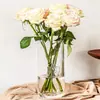 Adornos para Jarrones Sala de Estar Flor Vidrio Transparente Copo de Nieve Flores Hidropónicas Sentido Avanzado Simple Moderno Lujo Ligero Mesa de Comedor Pequeña