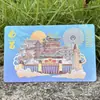 Cartão Postal de Nanchang Pintado à Mão Transparente Dourado Pavilhão Tengwang Museu de Arte Memorial Bayi Telha Pote Torres Gêmeas Wen Chuang