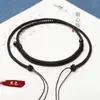 Pingente Cruz Cordão Contas Ágata Colar Cordão Simples Ajustável Pingente Jade Conta Balde Cera de Abelha Fecho de Segurança Cordão Pingente