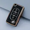 Funda para llave Dongfeng Peugeot 308 bolsa vieja 408 logo 207 aplicable a Citroen Sega hebilla de funda para llave de coche 307