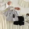 Traje de Verano de Manga Corta para Bebé Niño, Conjunto de Dos Piezas de Ropa de Verano para Bebé Niño y Niña, Traje para Gatear al Aire Libre de Cachorro de Dibujos Animados Súper Lindo