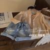 Liquidación no devuelve no cambia [orden racional] camisa de protección solar para niñas abrigo camisola shorts de mezclilla
