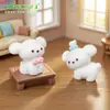 Paisagem em miniatura com filhote fofo de gravata borboleta, adoráveis acessórios de decoração DIY para casa de bonecas, pequenos enfeites para carro ou mesa