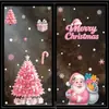 Decoraciones Navideñas Galleta de Jengibre Creativa Pegatinas Estáticas de Ventana para Escenario de Ventana de Centro Comercial Pegatinas de Vidrio de Papá Noel