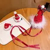 Estilo Ballet Navideño Gorro Navideño Pasador Lindo Femenino Versátil Accesorio para el Cabello de Alto Valor Clip para Flequillo Lateral Adorno para el Cabello