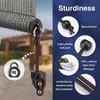 Persianas venecianas a prueba de viento para exteriores con cuerda de bola elástica, accesorios de fijación con bloqueo de bola, accesorios de refuerzo para cortinas de exterior con tapón