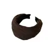 Diadema de moda estilo coreano de alta gama, color liso, ala ancha, tela plisada, material engrosado, diadema ensanchada, nuevo accesorio para el cabello