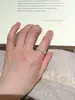 Anillo Popular de Xiaohongshu Cepillado con Microincrustaciones de Circonita para Mujer, Nuevo Diseño de Nicho, Versátil, Lujo Ligero, Anillo Abierto Simple