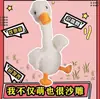 Pato Amarillo Bailarín Transfronterizo, Ganso Blanco Grande, Cactus, Flor Encantadora, Juguete de Peluche Eléctrico que Habla, Canta y Baila