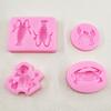 Molde de Silicone para Chocolate Fondant Caranguejo Lagosta Sapo Molde DIY Aromaterapia Gesso Vela Ferramenta de Argila
