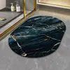 Alfombrilla de Piso para Baño con Patrón de Mármol, Forma Especial de Nube, Terciopelo de Cristal, Lavable, Antideslizante, Secado Rápido, Felpudo