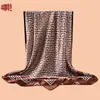 Novo Estilo Lenço Quadrado Feminino 90cm Cetim Estampado Geométrico Padrão Grego, Lenço de Cabeça Proteção Solar, Lenço de Seda, Atacado