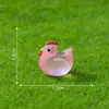 Novo produto transfronteiriço: Figurinhas de galo pequeno que brilham no escuro, acessórios adoráveis para decoração DIY de paisagismo de jardim, ornamentos de resina para paisagem em miniatura