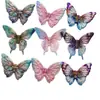 Princesa Sirena Agujero Vertical Luminoso Mariposa Grande Decoración Acrílica Aretes Studs Llavero Accesorios DIY