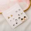 7 pares de brincos de moda nova terno simples brincos de todos os jogos brincos femininos personalizados brincos criativos