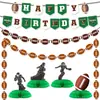 Decoração de Festa de Futebol Super Bowl 2025 Guirlanda Bandeira de Futebol Americano Guirlanda Conjunto de Enfeites de Favo de Mel Atacado