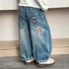Jeans de Otoño para Niños 2026 Estilo Nuevo Ropa para Niños Pequeños y Medianos Pantalones Casuales de Pierna Ancha Atractivos Moda para Bebés Pantalones Largos