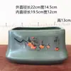 Macetas de Cerámica Directo de Fábrica para el Hogar Rectangulares de Gres Retro Chinas Macetas para Flores Adornos de Sala de Estar Macetas para Bonsái