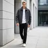 Chaqueta de trabajo transfronteriza para otoño e invierno, abrigo de algodón puro lavado, chaqueta de lana de cordero, forrada de forro polar, reversible, con cuello de piel, para mediana edad y personas mayores