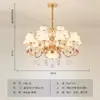 Lámpara de Aleación de Zinc Europea Moderna de Lujo Simple para Restaurante Sala de Estar Hotel Dormitorio Estudio Villa Cristal de Jade Anti-Cristal Candelabro