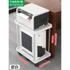 Soporte de Doble Capa Debajo del Escritorio con Ruedas Universales y Frenos, Estante Refrigerador para Caja de Impresora de Oficina, Base Móvil para Unidad Principal