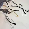 Monturas de Gafas Trendy Pure Desire para Mujer Sin Lentes, Gafas Ovaladas Anime de Media Montura Inferior para Chicas Suaves, Estilismo para Fotos
