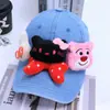 Gorra de Béisbol para Estudiante Universitaria Coreana Transfronteriza Dibujo Animado Lindo Gorra de Visera DIY Nueva Gorra de Sol para Primavera y Otoño Exportación