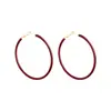 Brincos Retrô Cor de Vinho Estilo Hong Kong, Novos Modelos Outono e Inverno, Argolas Elegantes da Moda com Toque de Luxo, Acessórios de Orelha Femininos na Moda