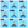 En stock T de cobre macizo en T espiga de espiga de cobre T transversal de cobre tridente 4mm6mm8mm10mm resistencia a la corrosión