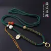 Cuerda de Thangka Tejida a Mano Zaqilam Colgante de Jade Cadena Marca Buda Tailandés Hebilla de Liberación Rápida de Acero de Titanio Ajustable