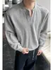 Colección Otoño 2026: Sudadera de algodón con cuello en V extragrande de estilo hongkonés, manga larga, tallas M-5X, HW261100 - Especial P31