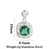 Pendente Colorido de Cristal Popular Transfronteiriço Aço Inoxidável Banhado a Ouro a Vácuo Colar Pulseira DIY Pingente Destacável