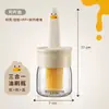 Garrafa de óleo de vidro tudo-em-um resistente a altas temperaturas para uso doméstico, pincel de silicone de grau alimentício para grelhar e assar, pincel de óleo de cozinha