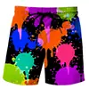 2023 Amazon Export Nuevos Pantalones Deportivos Coloridos Impresos en 3D para Pareja Hombres y Mujeres Absorbentes de Sudor Pantalones Cortos de Playa Graffiti
