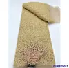 Tejido de Malla para Bordado de Plantas con Posicionamiento de Precisión en Forma de Rosa Tejido de Encaje con Lentejuelas Nupciales