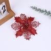 Flores de Navidad de 16 cm con Polvo Dorado Flores de Plástico Flores Artificiales para Fiesta de Navidad Decoración DIY Flores de Navidad al por Mayor