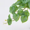 Colgante de pared de vegetación de hoja de sandía artificial, hoja redonda, hoja de monstera, flor artificial, enredadera colgante de plástico, decoración de pared de plantas, accesorios decorativos, flor