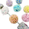 Cuentas de Arcilla Suave con Diamantes de Imitación para Trabajo Pesado Transfronterizo, Bola de Diamante, Bola de Flor, Agujero Recto, Accesorios para Bolígrafos de Cuentas, Cadena para Teléfono, Llavero, Collar