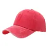Gorra de béisbol de seis paneles lavada color liso visera curva gorra de papá sombrero de sol de mezclilla estilo gorra de béisbol lavada vintage