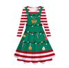 Venta al por mayor directa de fábrica ropa infantil primavera y otoño nuevo estilo europeo y americano vestido para niñas vestido falda infantil estampado manga larga