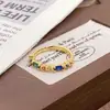 Novo Anel de Abertura Esmaltado com Gotejamento de Óleo e Zircônia Estilo Chinês Antigo Médio Personalidade Retrô Nicho Luxo Leve Alto Padrão para Mulheres