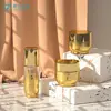 Producto para el Cuidado de la Piel Set de Botellas de Vidrio Transparente Botella de Loción Tipo Prensa 100ml Botella de Esencia 50g Botella de Crema Facial Botella Recargable al por Mayor