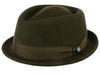 Estación Independiente de Amazon Transfronteriza Sombrero de Fieltro de Lana Joya Superior Pequeño Bombín Rizado Moda Versátil para Hombre y Mujer Sombrero de Fieltro
