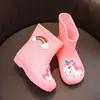 Botas de Chuva Infantis, Botas de Chuva Impermeáveis para Meninos, Botas de Água Leves Antiderrapantes para Meninas, Sapatos Aquáticos para Crianças de 2 a 10 Anos