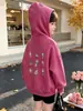Chaqueta de punto con capucha para niña 2026 Otoño Nueva Moda Coreana Chaqueta Celebridad de Internet Ropa Infantil Abrigo Tendencia