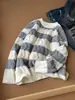 Nuevo Suéter Rayado para Hombre Otoño/Invierno 2026 Estilo Casual Holgado Cuello Redondo Tejido Grueso Retro Tendencia Marca Suéter para Pareja